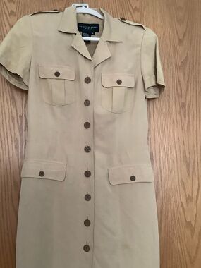 August Silks Khaki Dress size 4